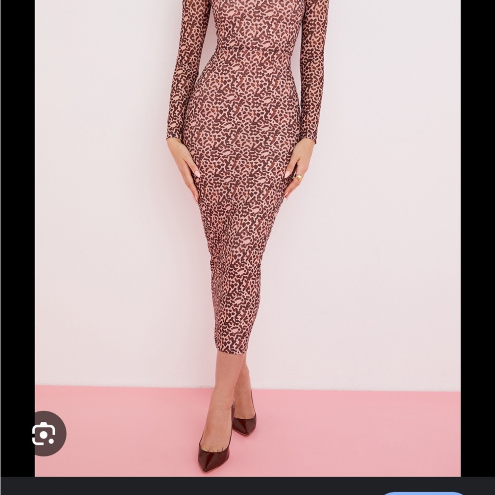 House of CB Hailey Animal Print Fitted Dress